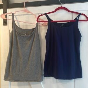 Ny & Co blue and gray tank tops size XS.(lot of two)